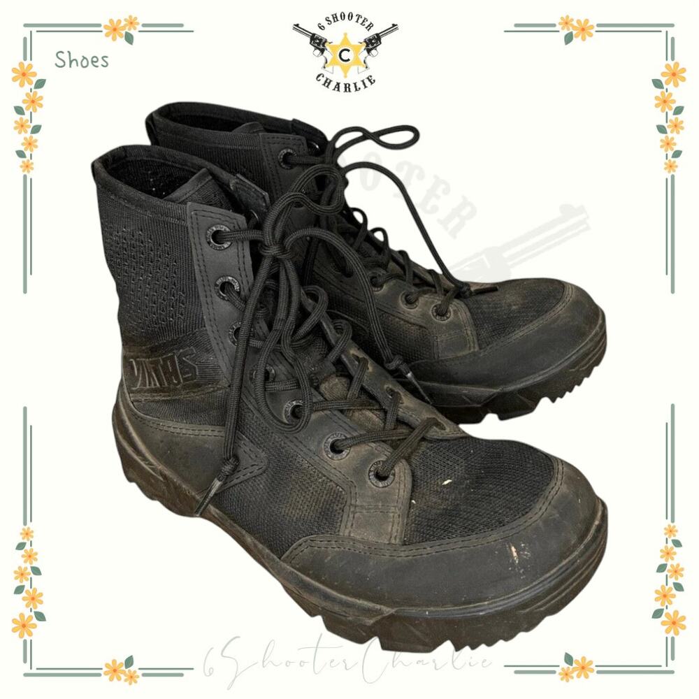 Viktos Johnny Combat Mens Black Vented Boots Mens Size 8.5 US SuperFeet